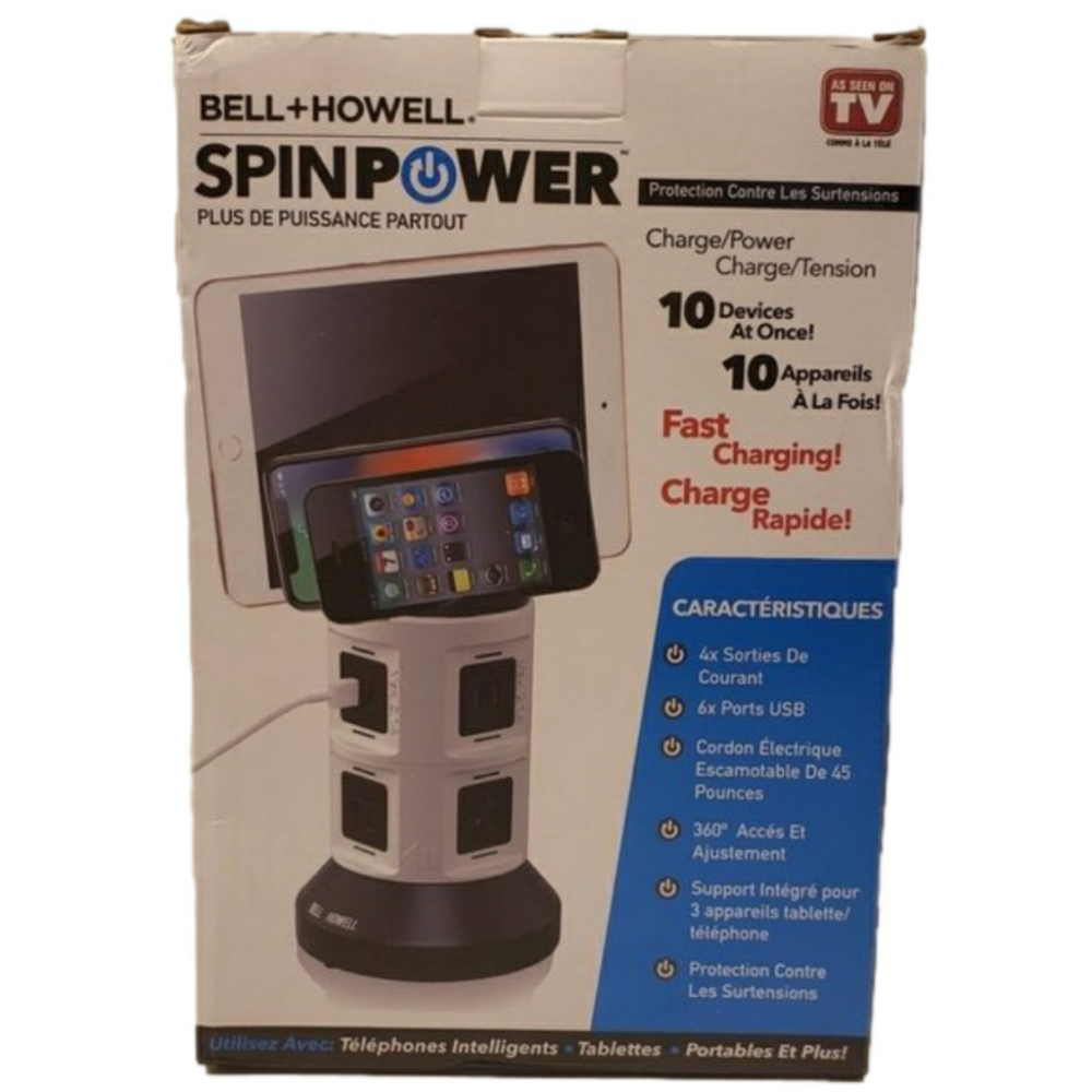 BELL + Howell Spinpower with Surge Protection Fast  Charging